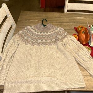 Vintage theme Chico sweater pull over lovely thick 1X
